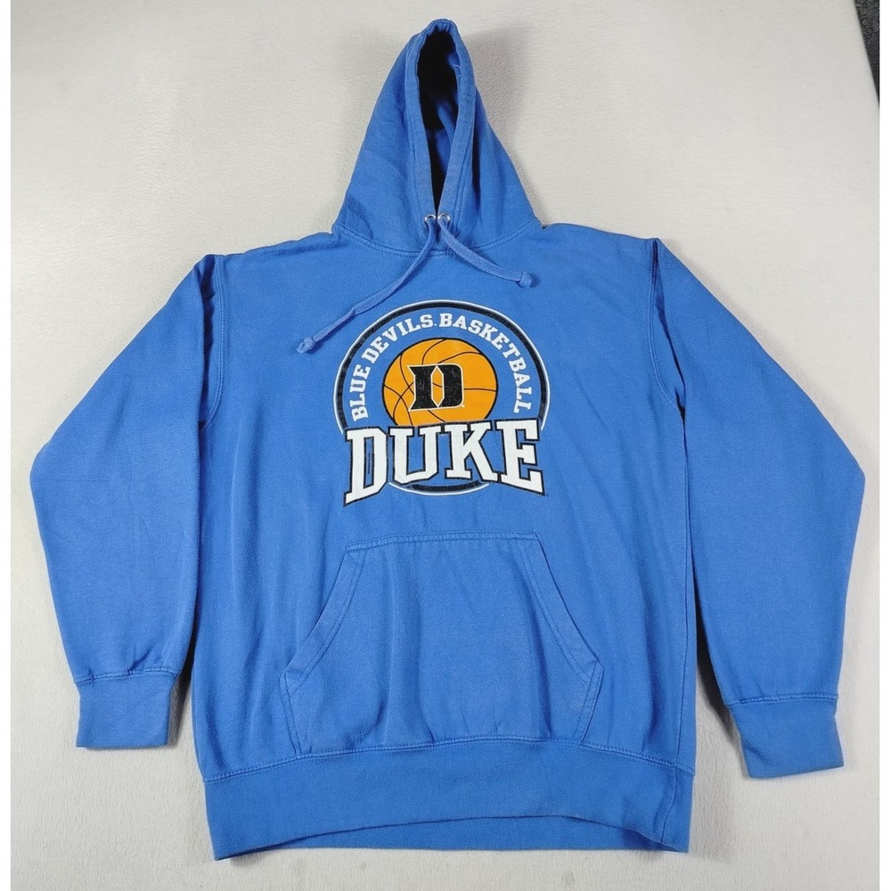 Vintage Duke Blue Devils Hoodie Mens Medium Blue Basketball Fleece TRT Classics